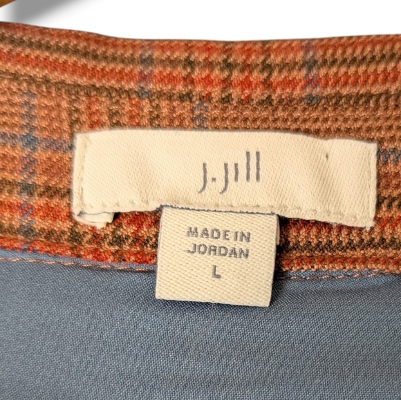 J Jill Autumn Fall Plaid Academia Preppy Lightweight lazer Jacket: Women's Large - Picture 2 of 10